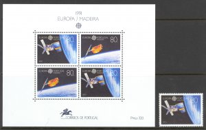 Portugal Madeira Sc# 151-152 MNH 1991 80e Europa