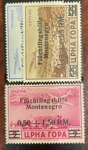 Montenegro 1944 SC 3NCB1-3NCB3 MNH Set