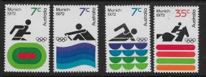 AUSTRALIA SG518/21 1972 OLYMPIC GAMES SET USED