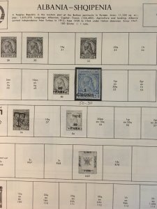Collection of mint Albania stamps on Minkus pages
