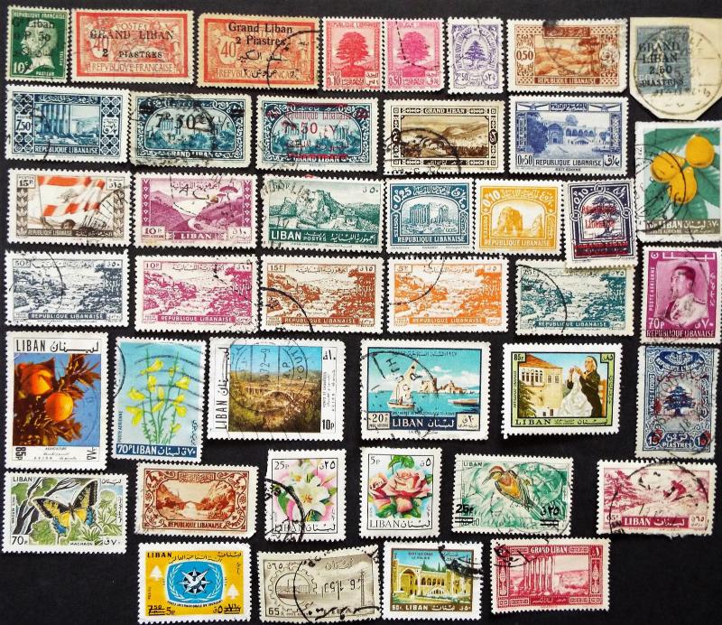 COLLECTION OF STAMPS FROM LEBANON