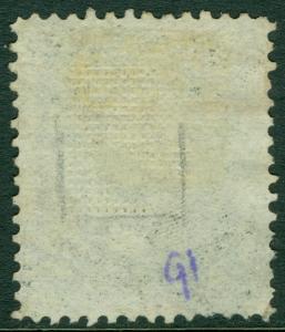 USA : 1868. Scott #91 Used. Nice Sound stamp. PSAG Certificate. Cat $650.00.