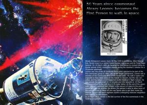 CENTRAFRICAINE SHEET COSMONAUTS LEONOV SPACE
