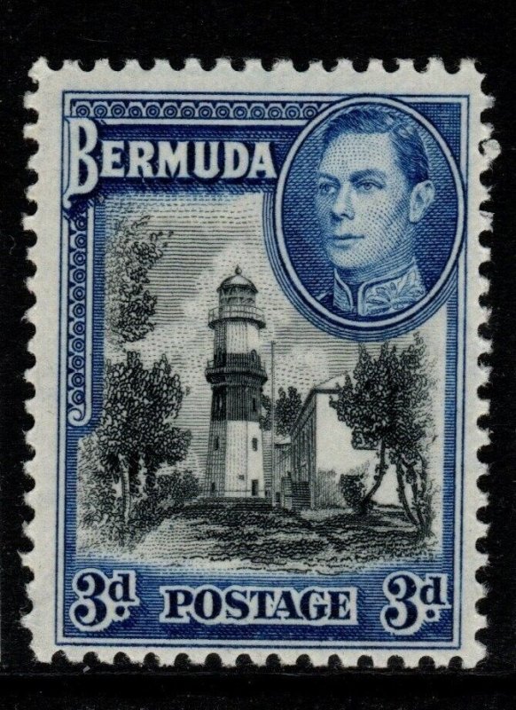 BERMUDA SG114a 1941 3d BLACK & DEEP BLUE MNH