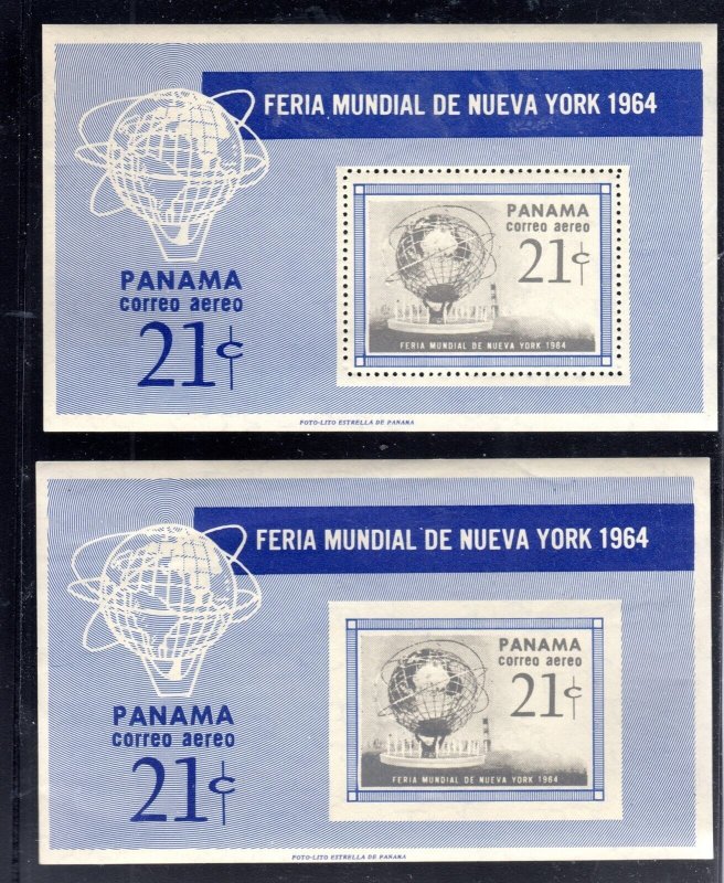 PANAMA #C326 1964 WORLD FAIR NEW YORK MINT VF NH O.G S/S PERF. & IMPERF.