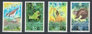 Liechtenstein WWF Birds Frog Lace-wing Polecat 4v 1989 MNH SC#907-910