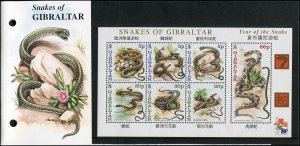 Gibraltar 2001 Sc 870a Snakes Ladder Grass Smooth Viperine Montpelier CV $8.75