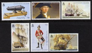 ASCENSION IS - 2005 - Battle of Trafalgar - Perf 6v Set - Mint Never Hinged