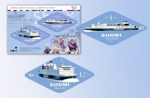 Finland 2014 Norden joint issue Sea ferries Life at the sea ships block MNH