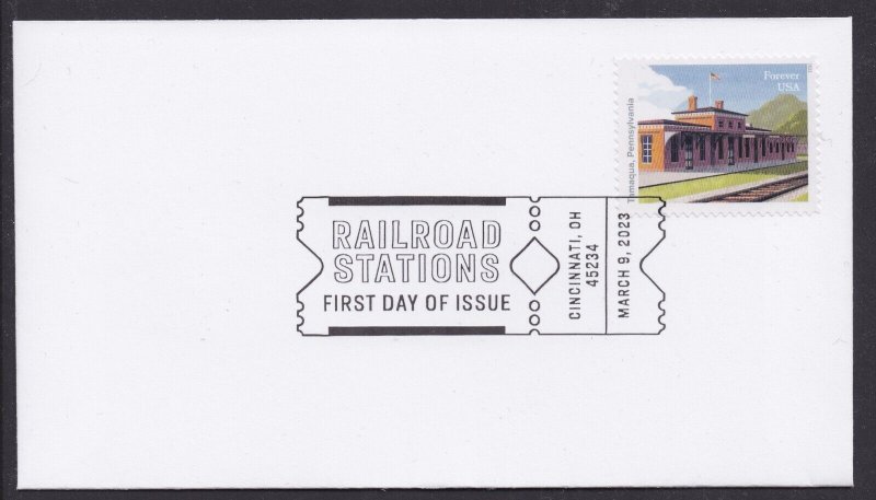 Railroad Stations Stamps