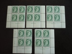 Canada - Mint Plate Blocks of 4 - QEII - Wilding Portrait