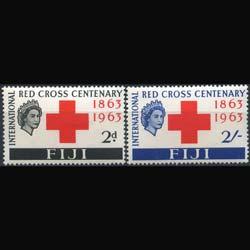 FIJI 1963 - Scott# 203-4 Red Cross Cent. Set of 2 LH