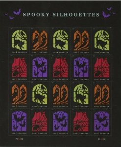 Spooky Silhouettes Halloween  forever stamps  5 Sheet of 20 ， 100pcs