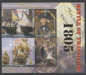 TUVALU SGMS1162 2005 BICENTENARY OF THE BATTLE OF TRAFALGAR MNH