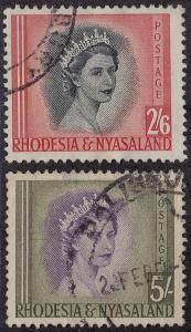 RHODESIA Used Scott # 152-153 Queen Elizabeth II 2'6 & 5 Shillings (2 Stamps)-5