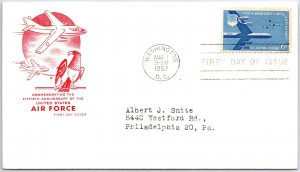 U.S. FIRST DAY COVER 50th ANNIVERSARY OF THE UNITED STATES AIR FORCE HF 1957