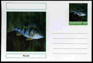 Chartonia (Fantasy) Fish - Perch postal stationery card u...