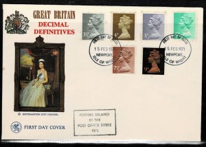 GB 1971 Q E ll Defins FDC