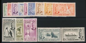 FALKLAND ISLANDS 107-120 KGVI 1952 SERIES