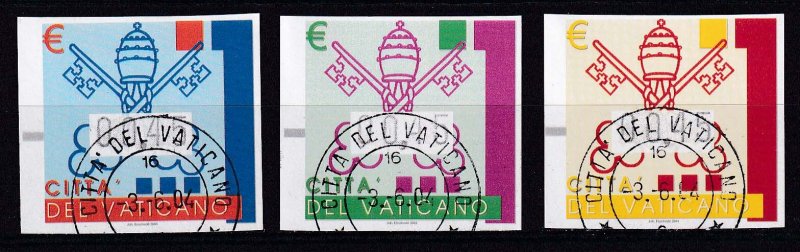 2004 - VATICAN - AUTOMATIC STAMPS ATM - Sas #FA15-17 - Used