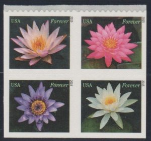 4964-67, BLK of 4. Water Lillies, MNH, Forever.