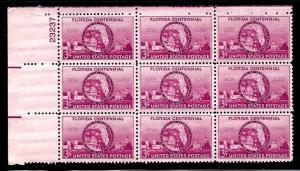 927 Mint,OG,NH... Plate Block of 9... SCV $2.65