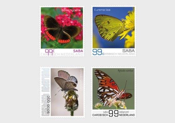 H01 Caribbean Netherlands 2017 Butterflies of Saba MNH Postfrisch