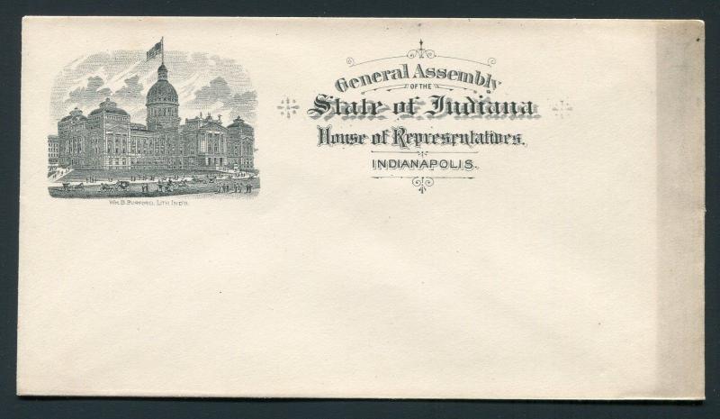 Circa 1900 Indianapolis, Indiana House of Representatives - Unused Envelope