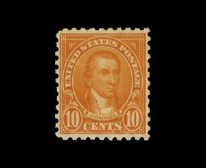 U.S. Scott# 591  1925 10c org yel  Monroe   mint-nh-   f-vf