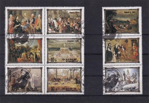 SA18c Korea 1984 Portraits of European Rulers used stamps + block