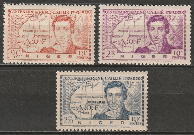 Niger 1939 Sc 84-6 set MNH**