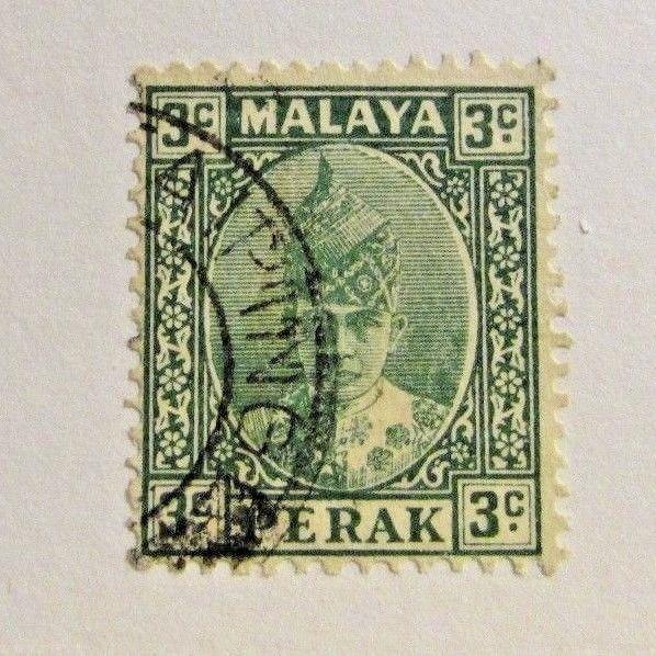 MALAYA  PERAK Sc #85b Θ used ,postage stamp, Fine +