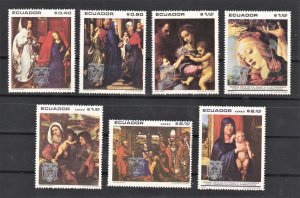 ECUADOR 1969 Paints Show The life of Virgin Mary (7v Cpt) MNH