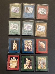 1997 UN Singles Philately & Terracotta Warriors Sc# 714-7, 312-5, and 228-3 MNH