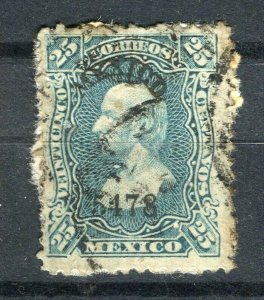 MEXICO; 1870s early classic Hidalgo issue fine used 25c. value