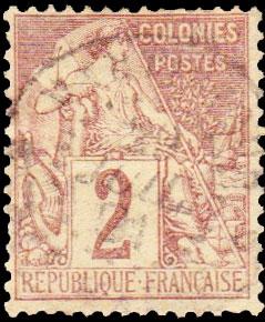 French Colonies Scott 47 Used.