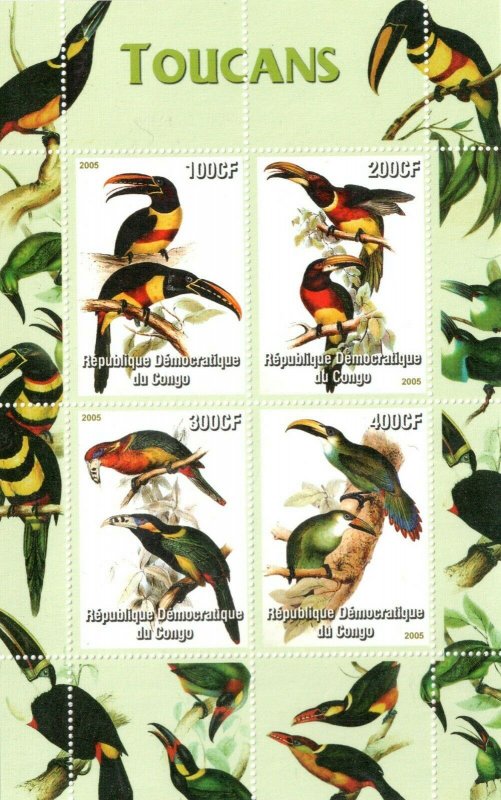 2005   CONGO  - SG: N/A -   TOUCANS - UNMOUNTED MINT