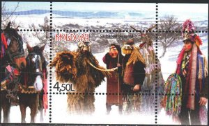 Moldova. 2011. bl 59. Horse, folk customs, christmas. MNH.