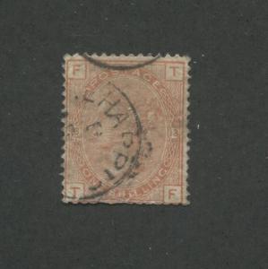 1881 Great Britain United Kingdom Queen Victoria 1 Shilling Postage Stamp #87 