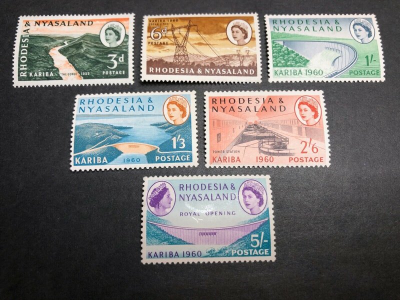 Rhodesia & Nyasaland Scott 172-77 Mint OG CV $20.30