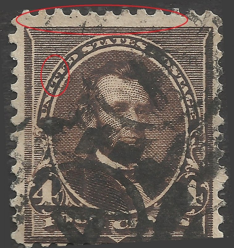 # 222 Dark Brown Double or shifted Transfer Used Abraham Lincoln