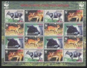 Liberia WWF Duikers Sheetlet of 4 sets 2005 MNH SC#2370 a-d MI#5100-5103