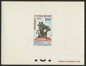 Central Africa C32 Proof MNH UPU, Horse, Statue