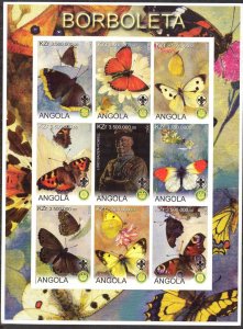 Angola 2000 Butterflies Scouting Scouts Rotary Club (I) Imperf.  MNH Private