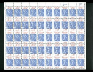 1986 Scott #2224 Liberty Centennial Sheet of 50 - 22¢ Stamps MNH  