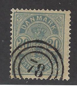 Denmark SC#37 Used F-VF SCV$70.00...Worth a Close Look!