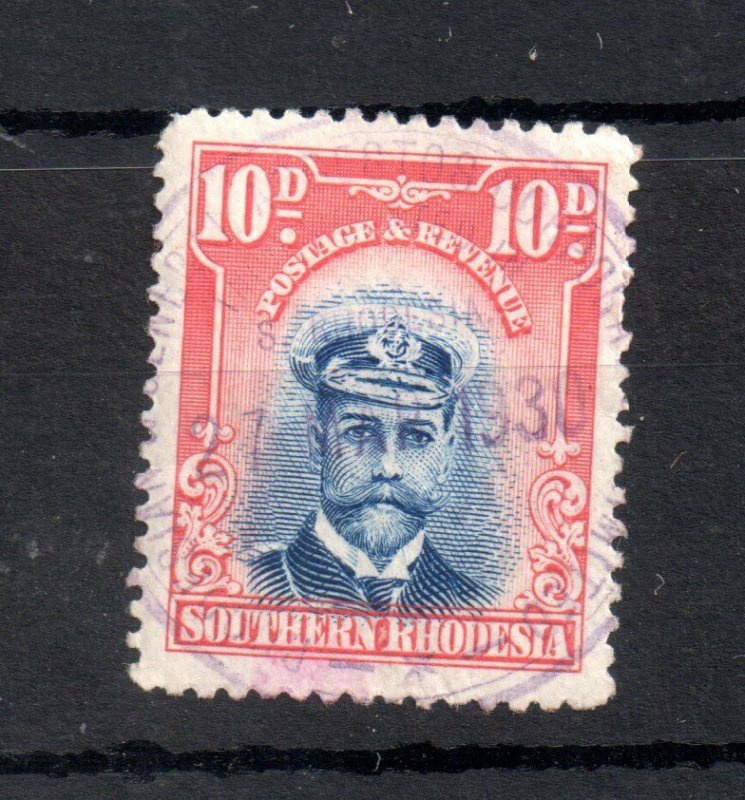 Southern Rhodesia 1924 10d Admiral fine used SG9 WS19171