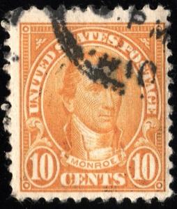 SC#562 10¢ Monroe Single (1923) Used