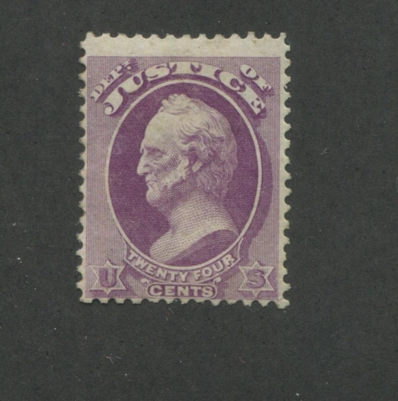 1873 United States Official Justice Dept. Stamp #O32 Mint Disturbed Original Gum