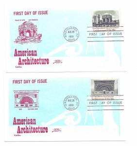 1928-31 Architecture 1981 Colonial, set of four FDCs